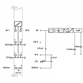 WAGO | 750-478 | 2-CHANNEL ANALOG INPUT; 0 ... 10 VDC; SINGL