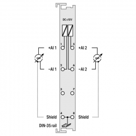 WAGO | 750-479 | 2-CHANNEL ANALOG INPUT; ±10 VDC; DIFFERENTI