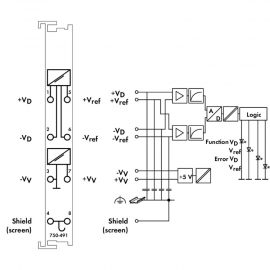 WAGO | 750-491 | 1-CHANNEL ANALOG INPUT; RESISTOR BRIDGES (S