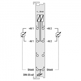 WAGO | 750-492 | 2-CHANNEL ANALOG INPUT; 4 … 20 MA; DIFFEREN