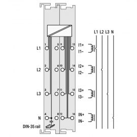 WAGO | 750-495 | 3-PHASE POWER MEASUREMENT; 690 VAC, 1 A; LI