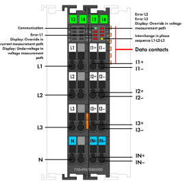 WAGO | 750-495/040-000 | 3-PHASE POWER MEASUREMENT; 690 VAC,