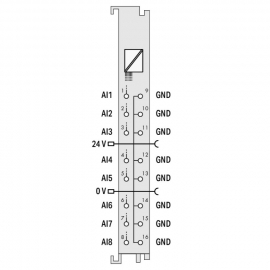 WAGO | 750-497 | 8-CHANNEL ANALOG INPUT; 0 … 10 V/±10 VDC; S