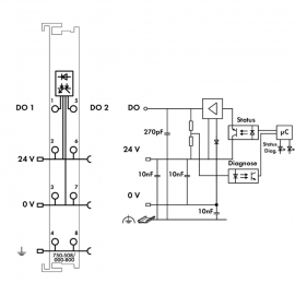 WAGO | 750-508/000-800 | 2-CHANNEL DIGITAL OUTPUT; 24 VDC; 2