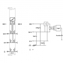 WAGO | 750-511 | 2 PULSE WIDTH OUTPUTS; 24 VDC; 0.1 A; 250 H