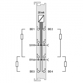 WAGO | 750-519 | 4-CHANNEL DIGITAL OUTPUT; 5 VDC; 20 MA; LIG