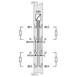 WAGO | 750-527 | 4-CHANNEL DIGITAL OUTPUT; 30 VAC/VDC; 2.0 A