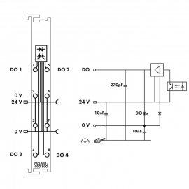 2-CONDUCTOR FUSE TERMINAL BLOCK; WITH PIVOTING FUSE HOLDER;