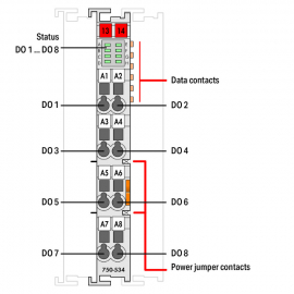 WAGO | 750-534 | 8-CHANNEL DIGITAL OUTPUT; 12 VDC; 1 A; -