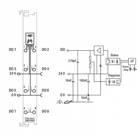 WAGO | 750-537/040-000 | 8-CHANNEL DIGITAL OUTPUT; 24 VDC; 0