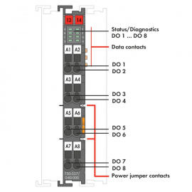 WAGO | 750-537/040-000 | 8-CHANNEL DIGITAL OUTPUT; 24 VDC; 0