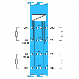 WAGO | 750-539 | 4-CHANNEL DIGITAL OUTPUT; 24 VDC; VALVE; IN