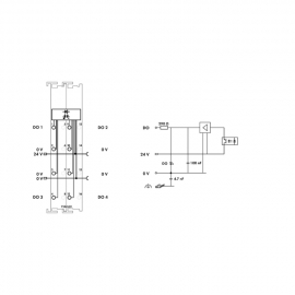 WAGO | 750-539 | 4-CHANNEL DIGITAL OUTPUT; 24 VDC; VALVE; IN