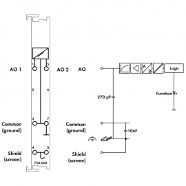 WAGO | 750-550 | 2-CHANNEL ANALOG OUTPUT; 0 ... 10 VDC; LIGH