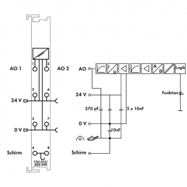 WAGO | 750-552/000-200 | 2-CHANNEL ANALOG OUTPUT; 0 … 20 MA;