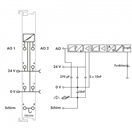 WAGO | 750-554 | 2-CHANNEL ANALOG OUTPUT; 4 … 20 MA; LIGHT G