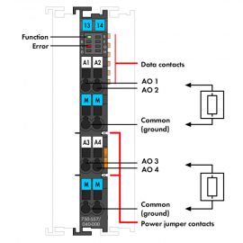 WAGO | 750-557/040-000 | 4-CHANNEL ANALOG OUTPUT; ±10 VDC; E