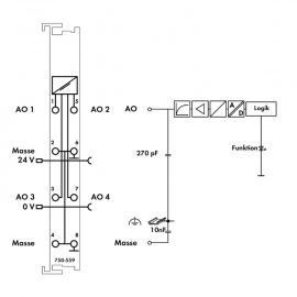 WAGO | 750-559 | 4-CHANNEL ANALOG OUTPUT; 0 ... 10 VDC; LIGH