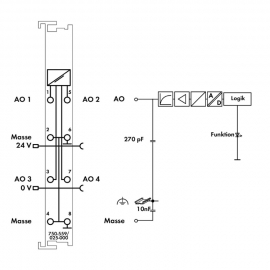 WAGO | 750-559/025-000 | 4-CHANNEL ANALOG OUTPUT; 0 ... 10 V