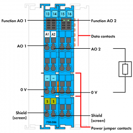 WAGO | 750-586 | 2-CHANNEL ANALOG OUTPUT; 4 … 20 MA; INTRINS