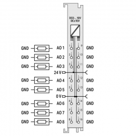 WAGO | 750-597 | 8-CHANNEL ANALOG OUTPUT; 0 … 10 V/±10 VDC;