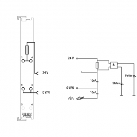 WAGO | 750-601/040-000 | POWER SUPPLY; 24 VDC; FUSE HOLDER;