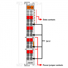 WAGO | 750-603 | POTENTIAL DISTRIBUTION; 8-WAY 24 V; LIGHT G