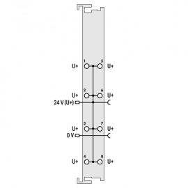 WAGO | 750-603 | POTENTIAL DISTRIBUTION; 8-WAY 24 V; LIGHT G