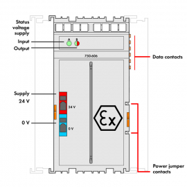 WAGO | 750-606 | POWER SUPPLY; 24 VDC; DIAGNOSTICS; INTRINSI