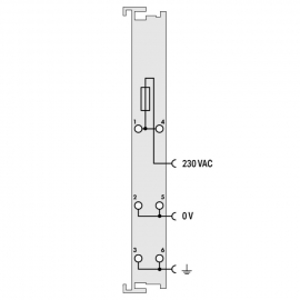 WAGO | 750-609 | POWER SUPPLY; 230 VAC; FUSE HOLDER; LIGHT G