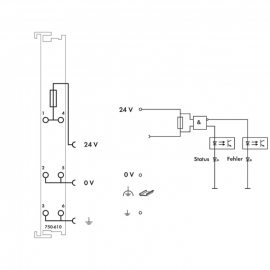 WAGO | 750-610 | POWER SUPPLY; 24 VDC; FUSE HOLDER; DIAGNOST