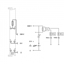 WAGO | 750-611 | POWER SUPPLY; 230 VAC; FUSE HOLDER; DIAGNOS