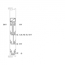 WAGO | 750-623 | POWER SUPPLY; 24 V/5 … 15 VDC; LIGHT GRAY