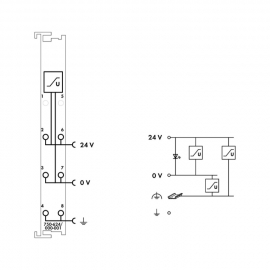 WAGO | 750-624/000-001 | FILTER MODULE FOR FIELD-SIDE POWER