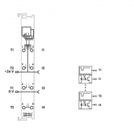 FAIL-SAFE 4-CHANNEL DIGITAL INPUT; 24 VDC; PROFISA