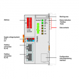 WAGO | 750-823 | CONTROLLER ETHERNET/IP G4 2ETH ECO, 1 PCS.