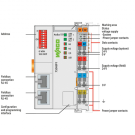 WAGO | 750-891 | CONTROLLER MODBUS TCP; 4TH GENERATION; 2 X