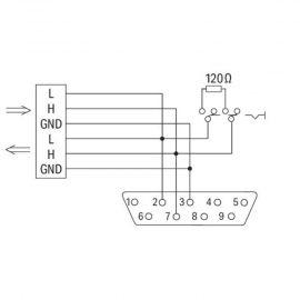 WAGO | 750-963 | FIELDBUS CONNECTOR CANOPEN; WITH D-SUB FEMA