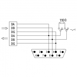 WAGO | 750-965 | FIELDBUS CONNECTOR CC-LINK; WITH D-SUB MALE