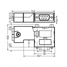 WAGO | 750-971 | FIELDBUS CONNECTOR PROFIBUS; WITH D-SUB MAL