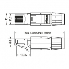 WAGO | 750-975 | ETHERNET RJ-45 CONNECTOR, IP20; ETHERNET 10