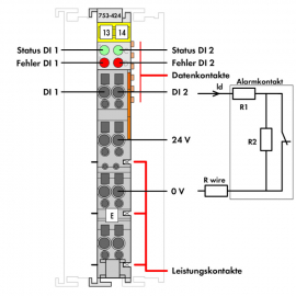 WAGO | 753-424 | 2-CHANNEL DIGITAL INPUT; 24 VDC; INTRUDER D