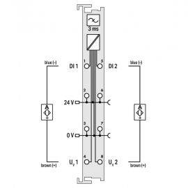 WAGO | 753-425 | 2-CHANNEL DIGITAL INPUT; NAMUR; LIGHT GRAY