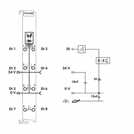 WAGO | 753-430 | 8-CHANNEL DIGITAL INPUT; 24 VDC; 3 MS; LIGH