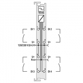 WAGO | 753-440 | 4-CHANNEL DIGITAL INPUT; 120/230 VAC; LIGHT