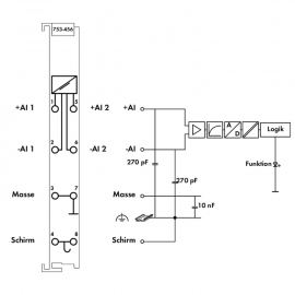 WAGO | 753-456 | 2-CHANNEL ANALOG INPUT; ±10 VDC; DIFFERENTI