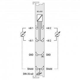 WAGO | 753-456 | 2-CHANNEL ANALOG INPUT; ±10 VDC; DIFFERENTI