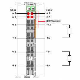 WAGO | 753-460 | 4-CHANNEL ANALOG INPUT; FOR PT100/RTD RESIS