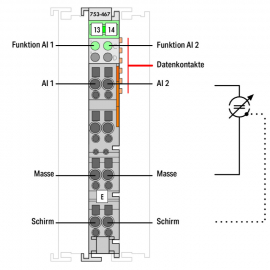 WAGO | 753-467 | 2-CHANNEL ANALOG INPUT; 0 ... 10 VDC; SINGL