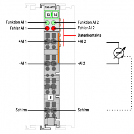 WAGO | 753-479 | 2-CHANNEL ANALOG INPUT; ±10 VDC; DIFFERENTI